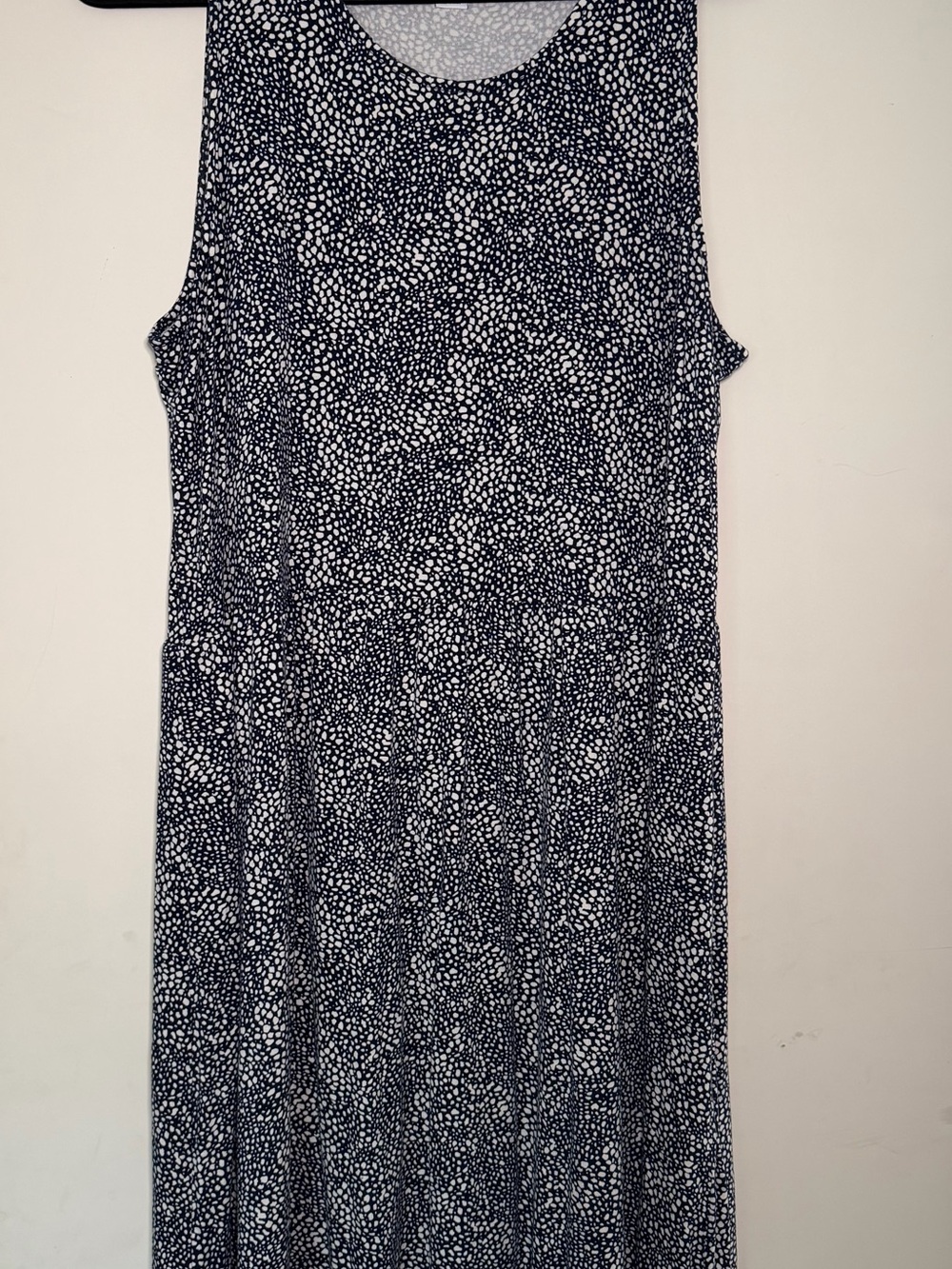 Sleeveless Navy and White Lightweight Dress